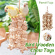 Wooden Parrot Chew Toy Bird Interactive Biting Toy Natural Rattan for Cage