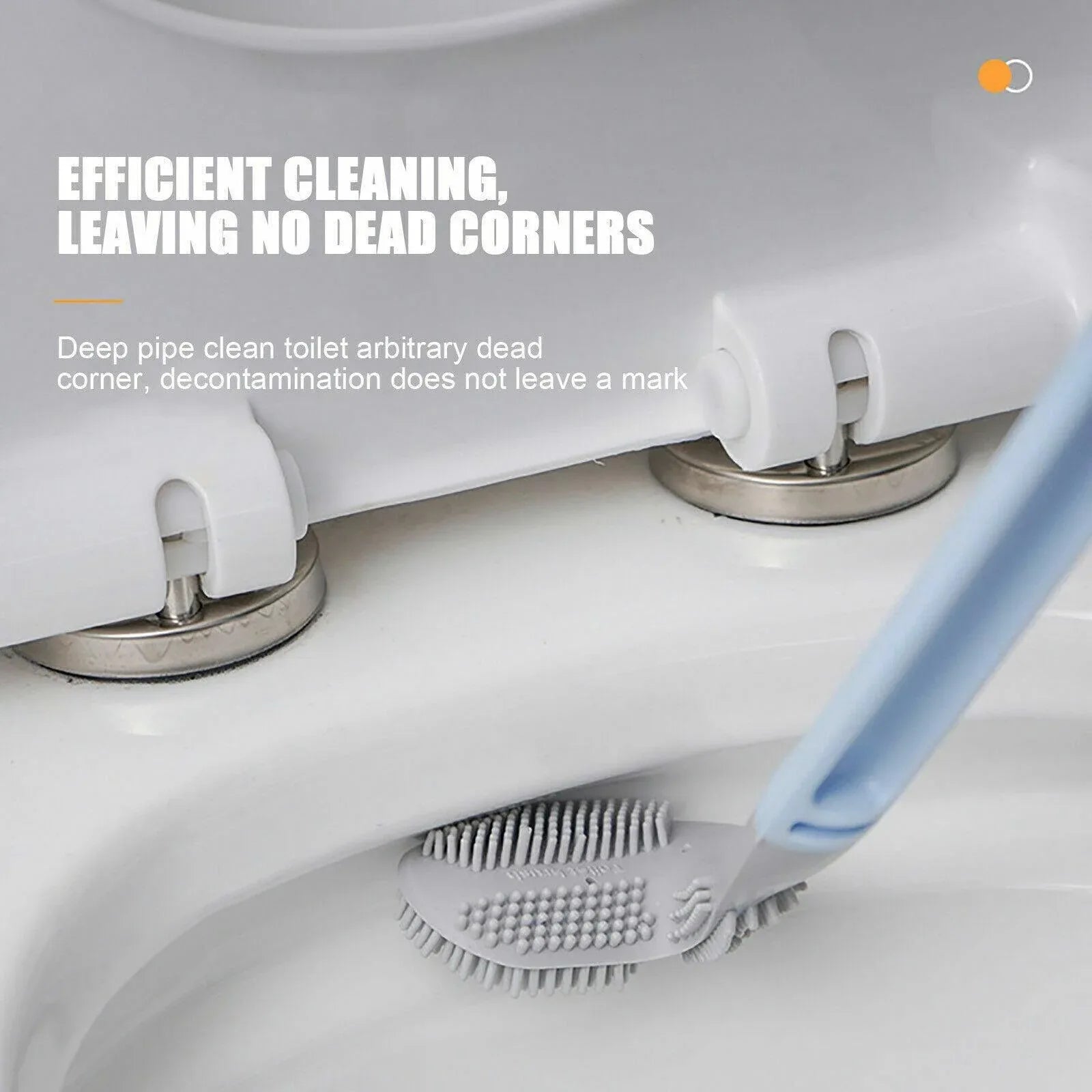 Golf Toilet Brush Long-Handled Toilet Brush Wall-Mounted Silicone Toilet Brush - Blue - Mekamart Australia