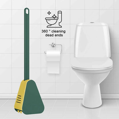 Golf Toilet Brush Long-Handled Toilet Brush Wall-Mounted Silicone Toilet Brush - Blue - Mekamart Australia