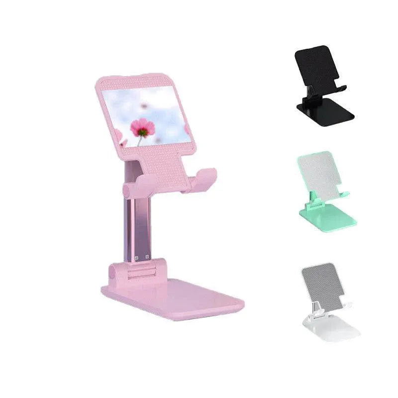 Foldable Adjustable Universal Desk Stand Holder For Mobile Phone Tablet Portable - Black