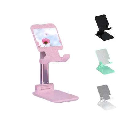 Foldable Adjustable Universal Desk Stand Holder For Mobile Phone Tablet Portable - Black