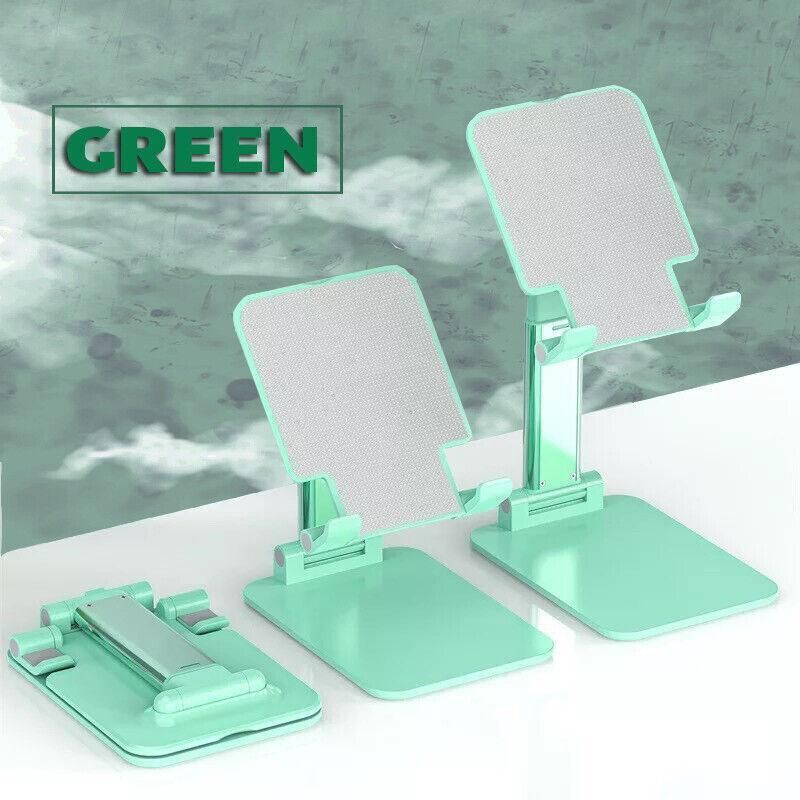 Foldable Adjustable Universal Desk Stand Holder For Mobile Phone Tablet Portable - Black