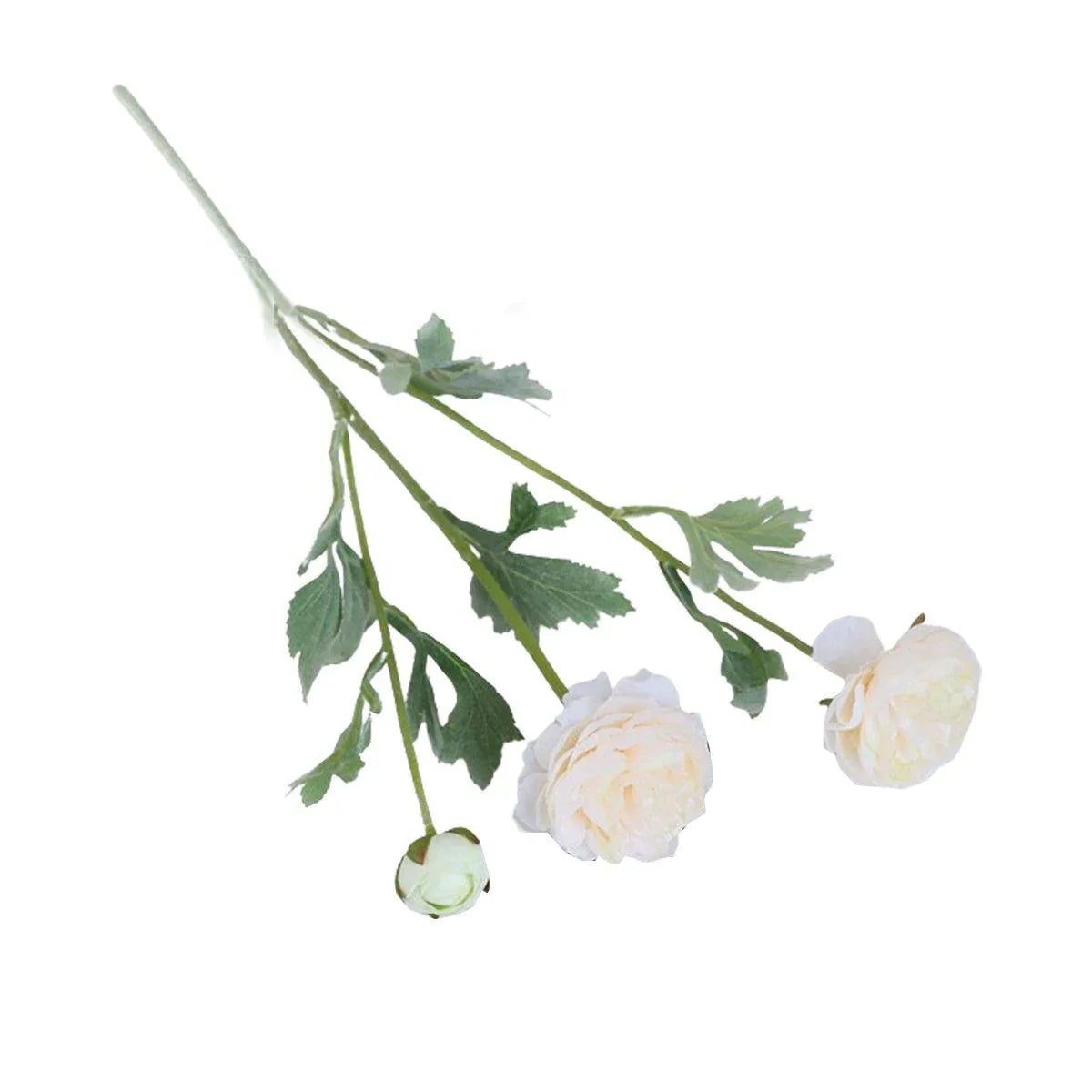 5pcs Artificial Peony Silk Flowers Bouquet Decor Faux Floral Arrangements - Champagne - Mekamart Australia