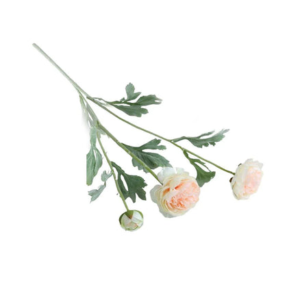 5pcs Artificial Peony Silk Flowers Bouquet Decor Faux Floral Arrangements - Purple Red - Mekamart Australia
