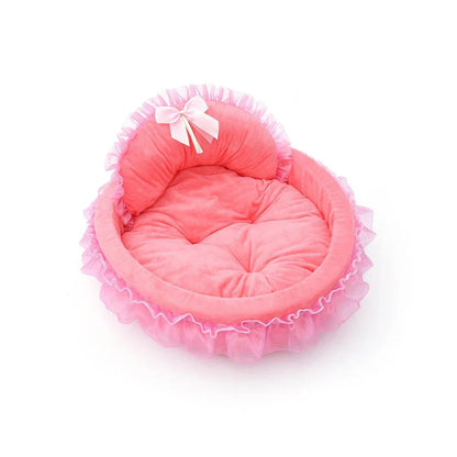 Princess Pet Kennel Soft Comfortable Cat and Dog Bed House for Small Pets - Grey - Mekamart Australia