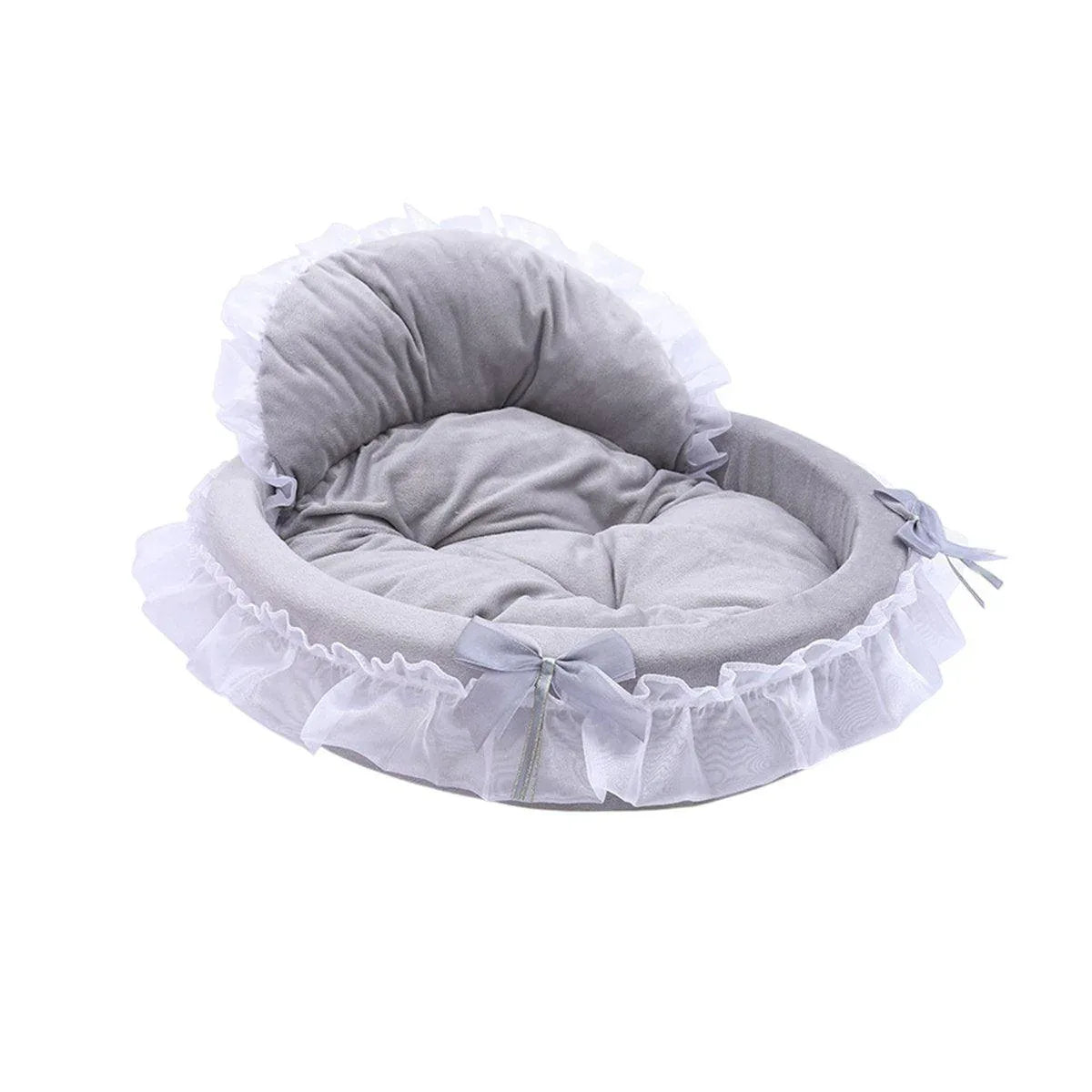 Princess Pet Kennel Soft Comfortable Cat and Dog Bed House for Small Pets - Grey - Mekamart Australia