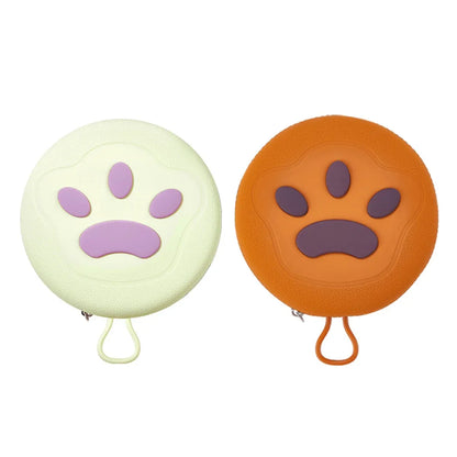 Pet Travel Feeding Bowl Set Portable Foldable Dog Cat Food Water Dish Outdoor - Beige