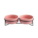 Ceramic Pet Bowl Cat Food Bowl Dog Bowl Drinking Bowl Pet Water Food Dish - Pink
