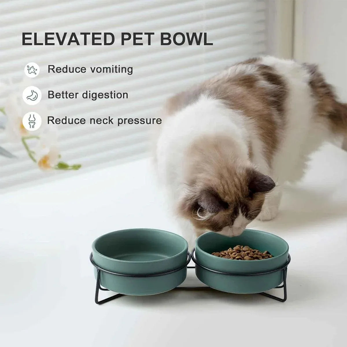 Ceramic Pet Bowl Cat Food Bowl Dog Bowl Drinking Bowl Pet Water Food Dish - Pink