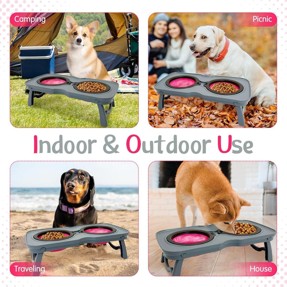 Portable Pet Water and Food Bowl for Cats and Dogs Travel Feeding Dish Bowl