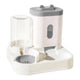 2in1 Pet Bowl Vertical Feeder and Drinker Cat Dog Bowl Water and Food in One - Grey