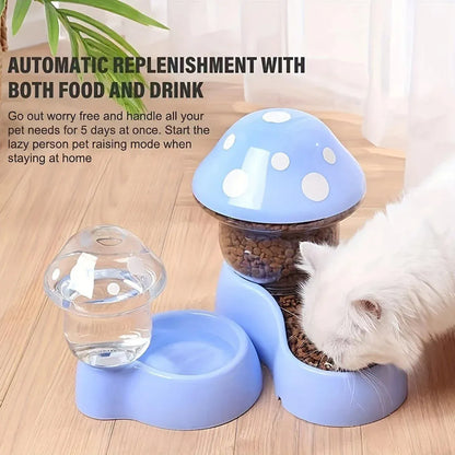 Cat Bowl Pet Feeding Bowl Double Dog Food Water Bowl for Cats and Dogs Feeding - Green