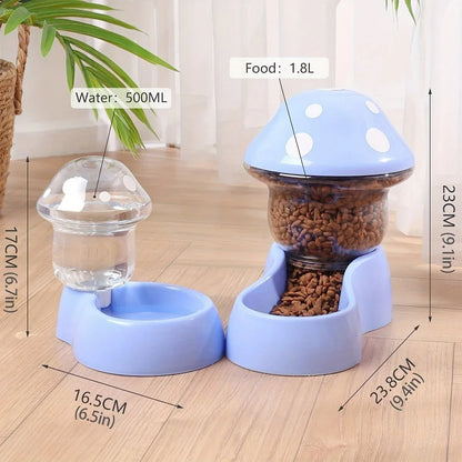 Cat Bowl Pet Feeding Bowl Double Dog Food Water Bowl for Cats and Dogs Feeding - Green
