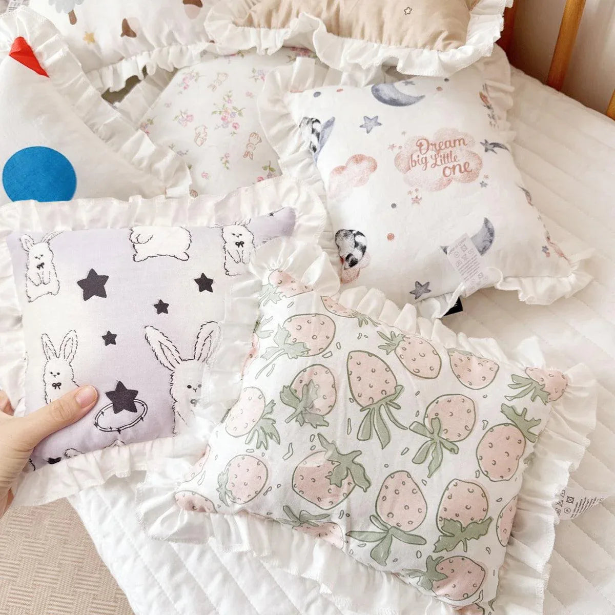 Lace Cat Pillow Soft Pet Cushion for Sleeping Comfortable Kitty Bed Cushion - White Moon - Mekamart Australia