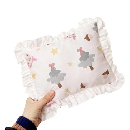 Lace Cat Pillow Soft Pet Cushion for Sleeping Comfortable Kitty Bed Cushion - White Moon - Mekamart Australia