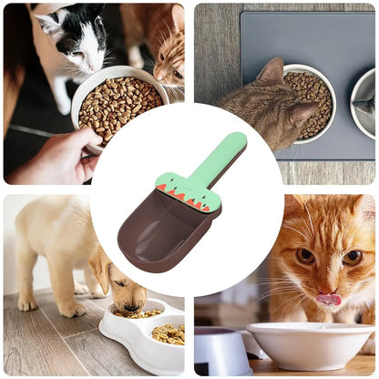 Pet Food Spoon Multifunctional Can Spoon Dog Shovel Ice Cream Cat Spoon Safe - Green
