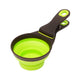 Silicone Pet Food Scoop With Clip Long Handle Foldable Cat Dog Spoon Tool - L