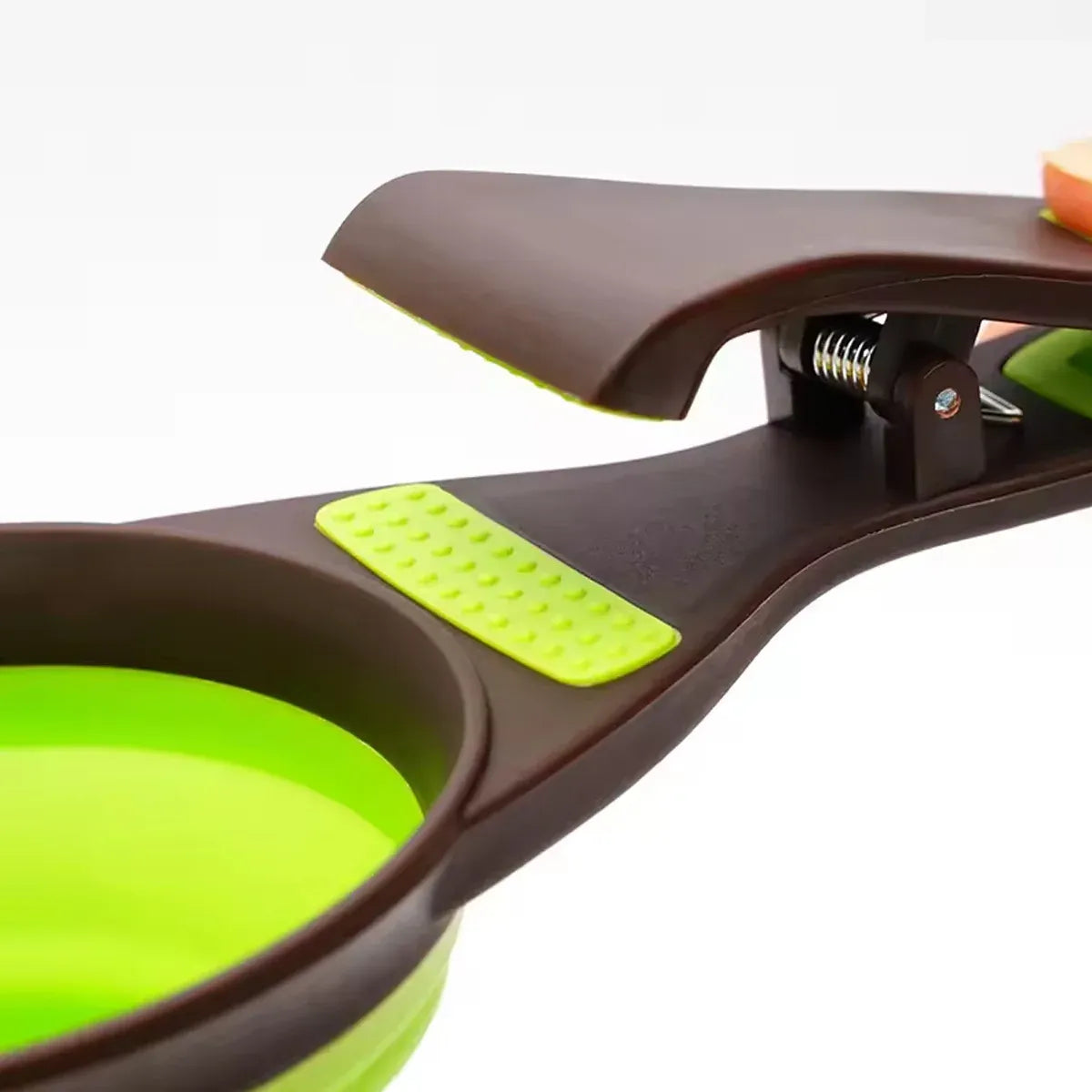 Silicone Pet Food Scoop With Clip Long Handle Foldable Cat Dog Spoon Tool - M