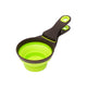 Silicone Pet Food Scoop With Clip Long Handle Foldable Cat Dog Spoon Tool - S