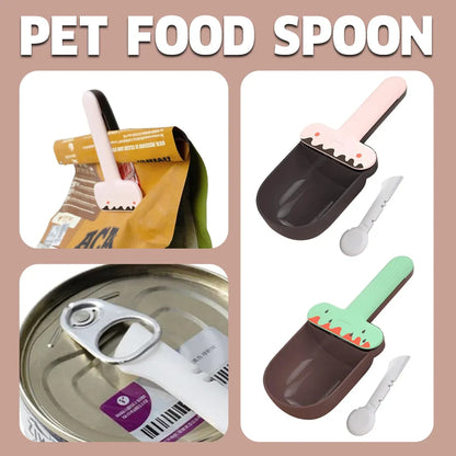 Pet Food Spoon Multifunctional Can Spoon Dog Shovel Ice Cream Cat Spoon Safe - Pink
