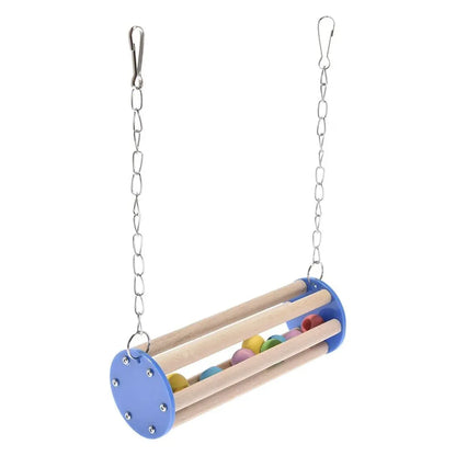 Wooden Bird Stand Perch Cage Mounted Play Toy For Parrot Budgie Cockatiel Cage
