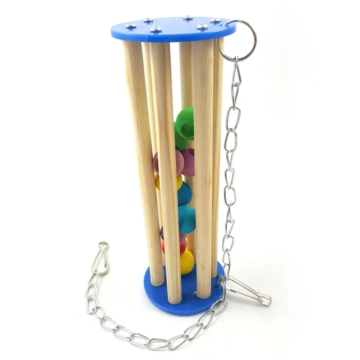 Wooden Bird Stand Perch Cage Mounted Play Toy For Parrot Budgie Cockatiel Cage