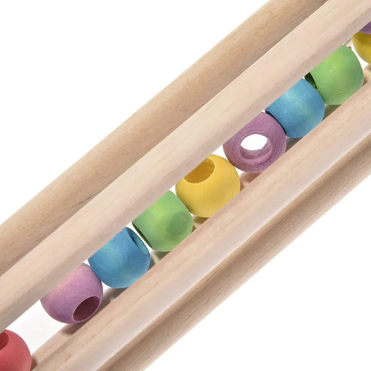 Wooden Bird Stand Perch Cage Mounted Play Toy For Parrot Budgie Cockatiel Cage