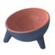 Raised Cat Bowl Pet Feeder Pet Bowl Elevated Dog Bowls 15° Tilted Pet Water Bowl - Camella Red