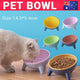 Raised Cat Bowl Pet Feeder Pet Bowl Elevated Dog Bowls 15° Tilted Pet Water Bowl - Moff Green