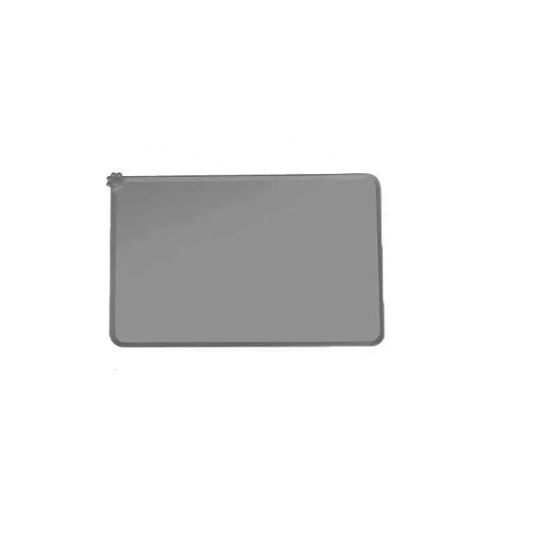 Silicone Pet Feeding Mat Dog Cat Food Bowl Placemat Waterproof Non-Slip Easy Clean - Grey