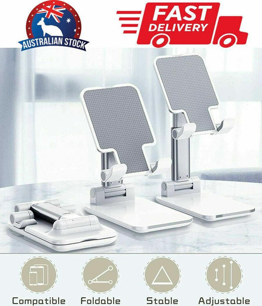 Foldable Adjustable Universal Desk Stand Holder For Mobile Phone Tablet Portable - Green