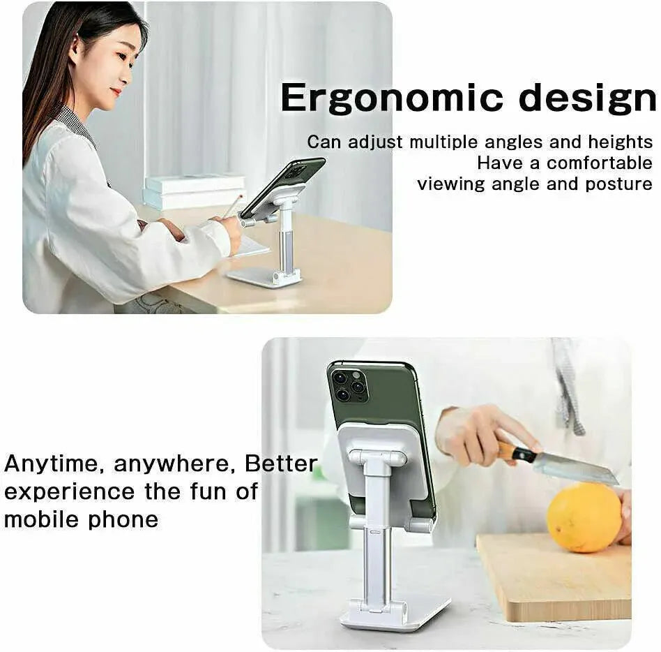 Foldable Adjustable Universal Desk Stand Holder For Mobile Phone Tablet Portable - Green