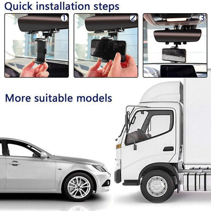 Rear View Mirror Phone Holder 360 Degree Rotation Car Mount for Smartphone