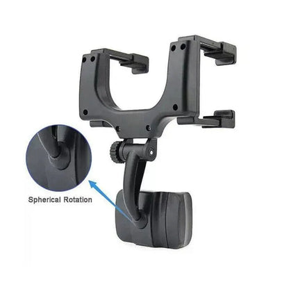Rear View Mirror Phone Holder 360 Degree Rotation Car Mount for Smartphone