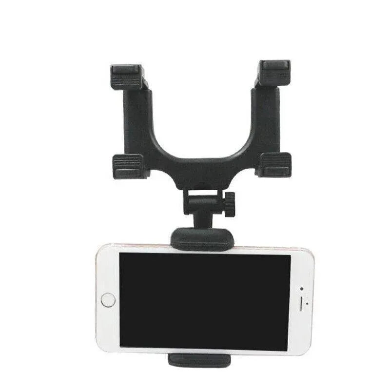 Rear View Mirror Phone Holder 360 Degree Rotation Car Mount for Smartphone