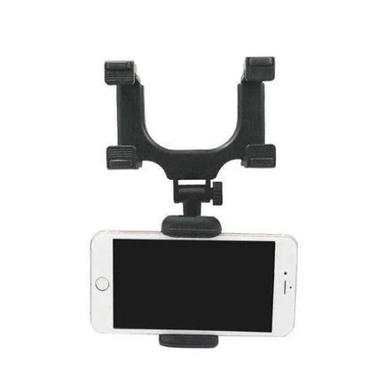 Rear View Mirror Phone Holder 360 Degree Rotation Car Mount for Smartphone