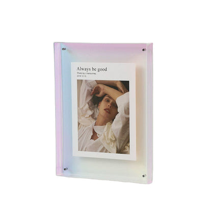 Acrylic Photo Frame Double-Sided Clear Display with Screw Mount – 16x21cm - Transparent