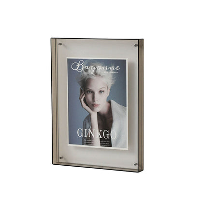 Acrylic Photo Frame Double-Sided Clear Display with Screw Mount – 16x21cm - Transparent