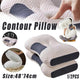 Ergonomic Contour Pillow Knitted Cotton Filling Neck Support for All Sleepers - 1PC