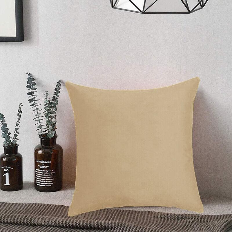 40x40cm Multicoloured Plain Solid Colour Cushion Cover Covers Decorative Pillow Case - Red