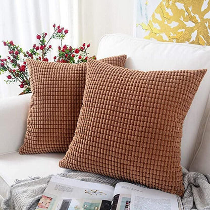 45X45 Plain Solid Colour Cushion Cover Decorative Pillow Case Home Multicoloured - Light Grey