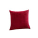 45X45 Plain Solid Colour Cushion Cover Decorative Pillow Case Home Multicoloured - Red