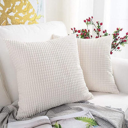 45X45 Plain Solid Colour Cushion Cover Decorative Pillow Case Home Multicoloured - Red