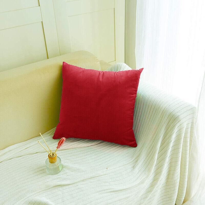 40x40cm Multicoloured Plain Solid Colour Cushion Cover Covers Decorative Pillow Case - Pink
