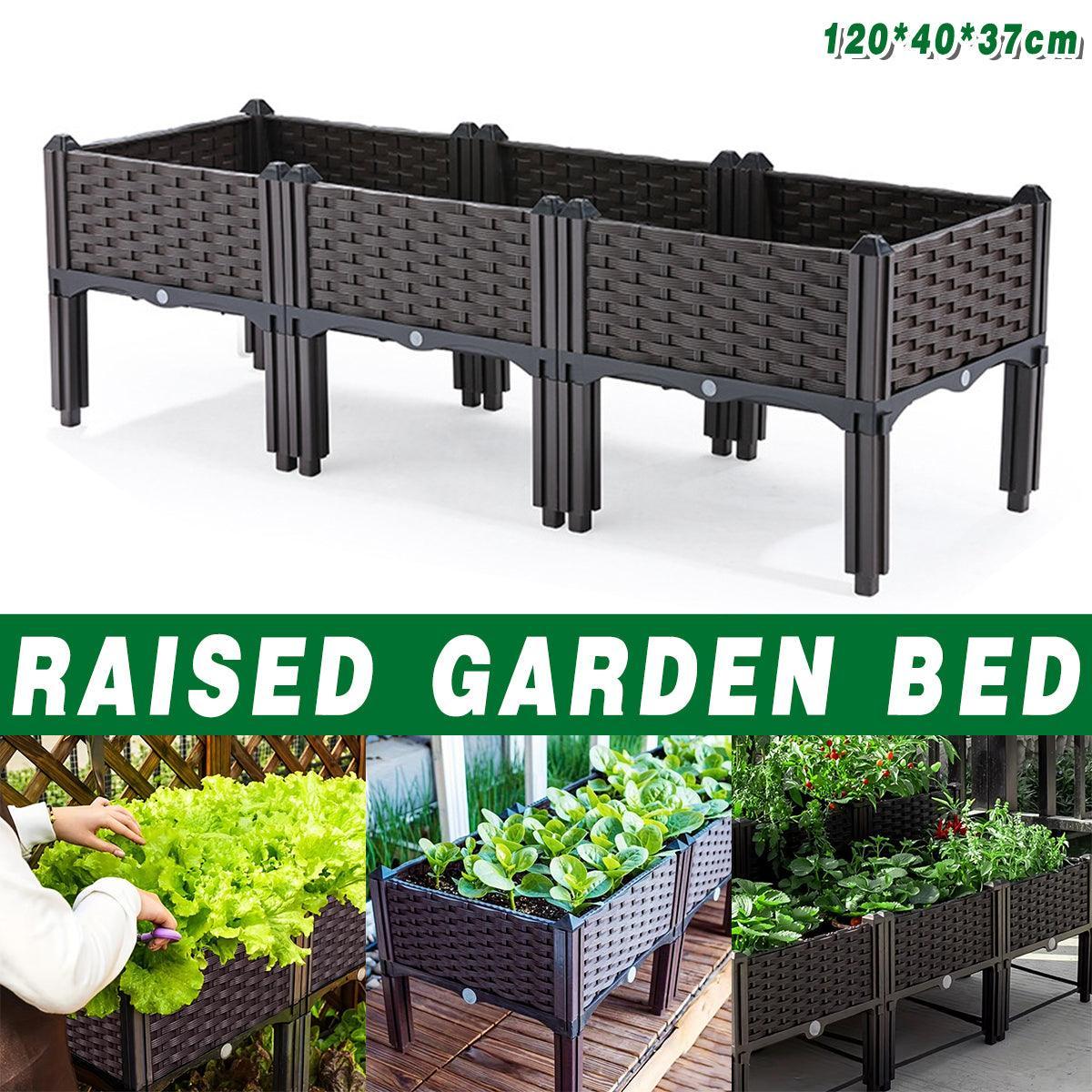 Outdoor Rectangular Balcony Vegetable Planter Box Garden Flower Planting - Mekamart Australia
