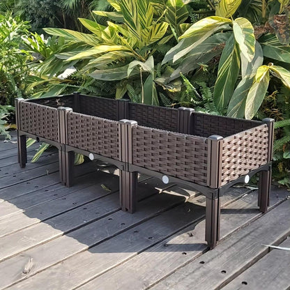 Outdoor Rectangular Balcony Vegetable Planter Box Garden Flower Planting - Mekamart Australia