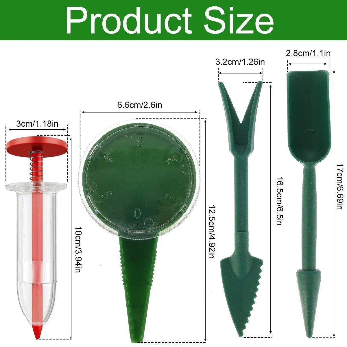 6PCS Garden Seeder Set Mini Seed Planting Tools Manual Seeder for Gardening - Coffee - Mekamart Australia