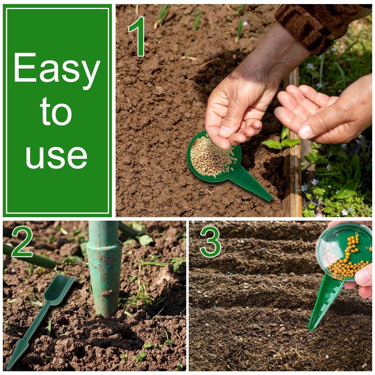 6PCS Garden Seeder Set Mini Seed Planting Tools Manual Seeder for Gardening - Coffee - Mekamart Australia
