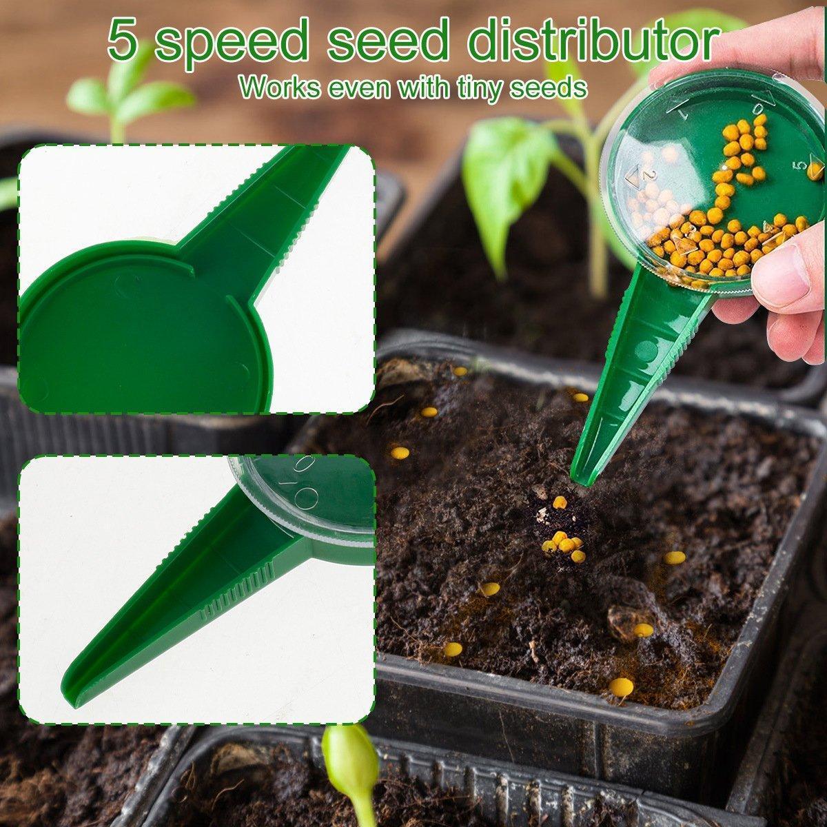 6PCS Garden Seeder Set Mini Seed Planting Tools Manual Seeder for Gardening - Coffee - Mekamart Australia