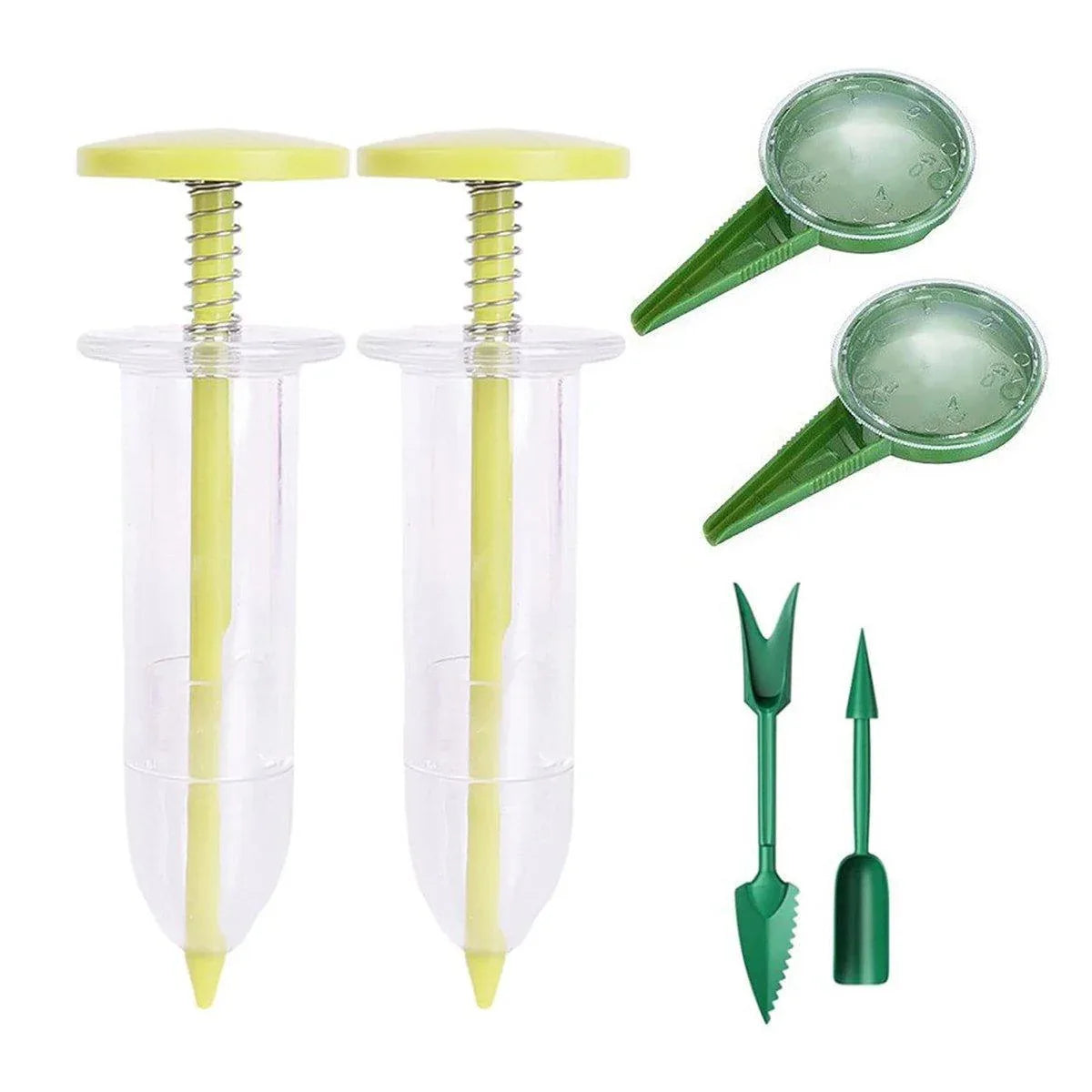 6PCS Garden Seeder Set Mini Seed Planting Tools Manual Seeder for Gardening - Coffee - Mekamart Australia